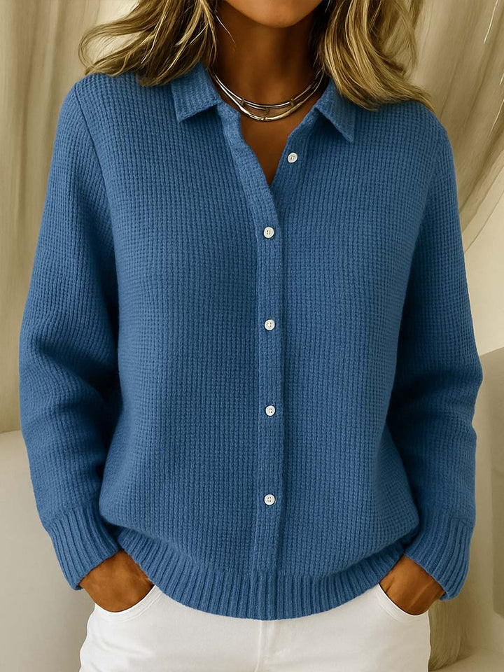 Olivia | Strickjacke mit Hemdkragen von Hanna Hamburg, Strickjacke für Damen