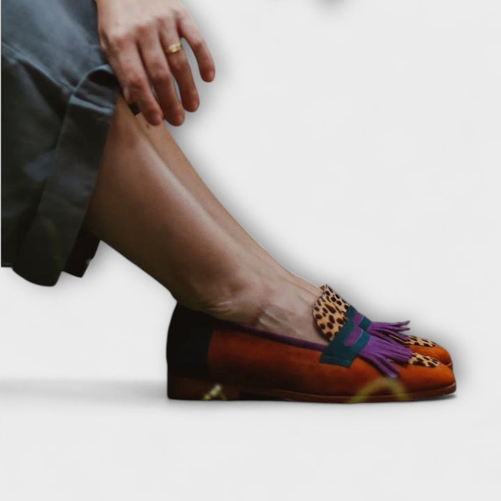 Fallon | Mokassin Braun Leopard