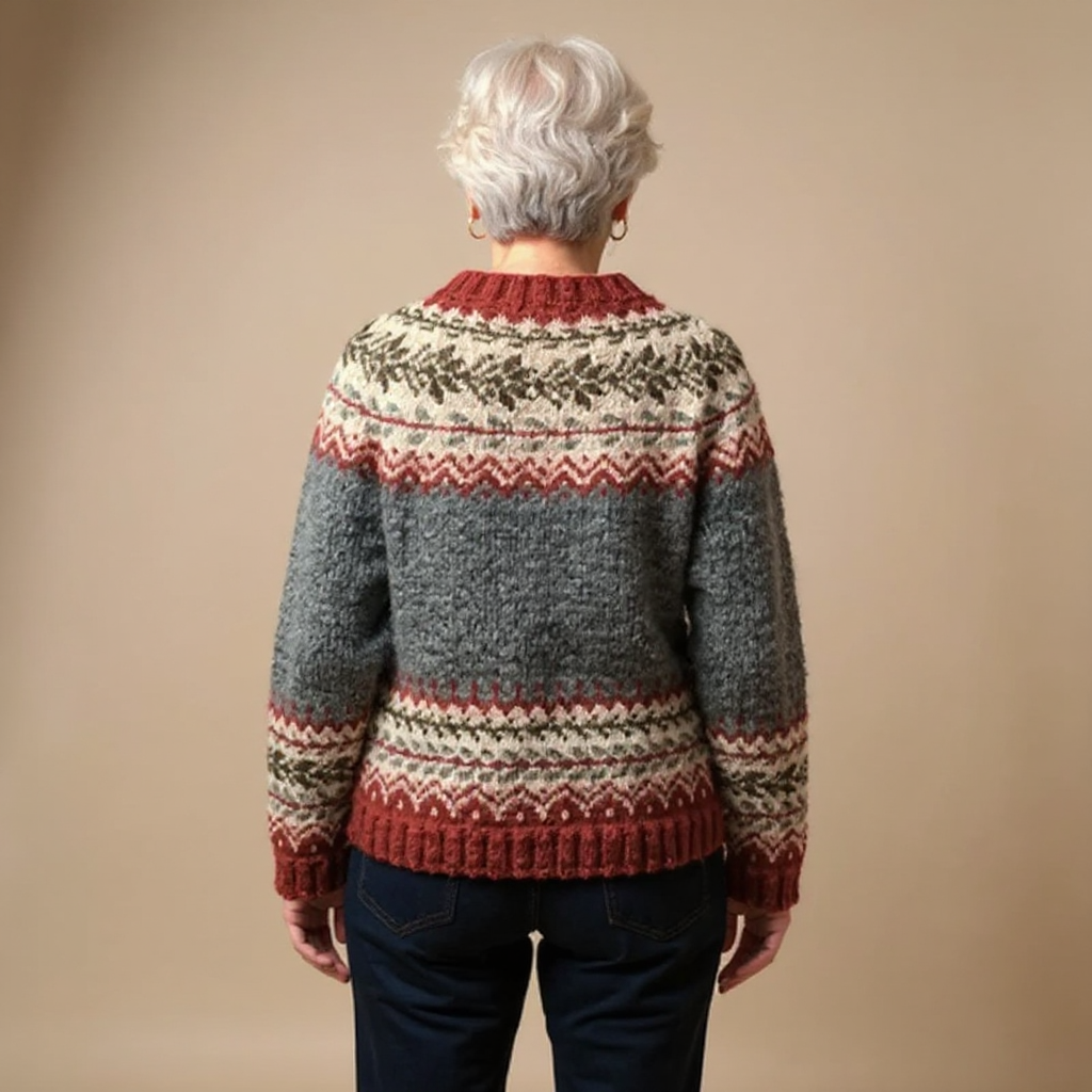 Atasha | Norweger-Strickjacke in Grau