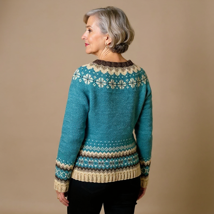 Allaira | Norweger-Strickjacke in Petrol