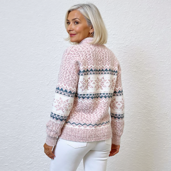 Melanie | Pullover mit Schneesternmuster