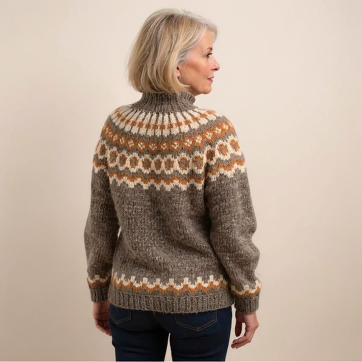 Amara | Islandpullover in Braun