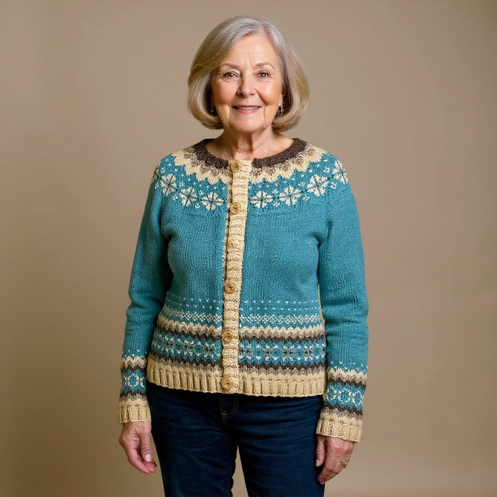 Allaira | Norweger-Strickjacke in Petrol