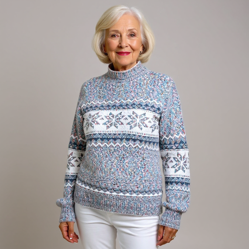 Melanie | Pullover mit Schneesternmuster