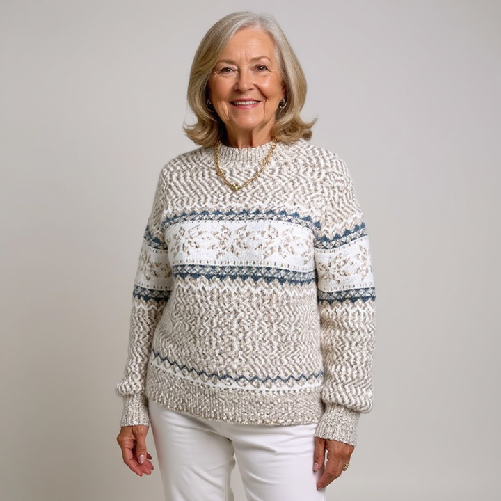 Melanie | Pullover mit Schneesternmuster