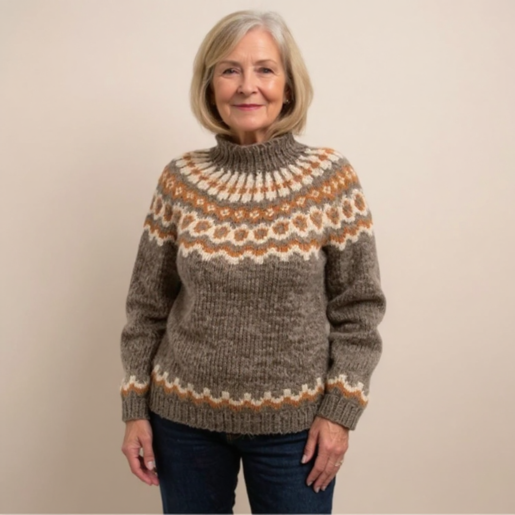 Amara | Islandpullover in Braun