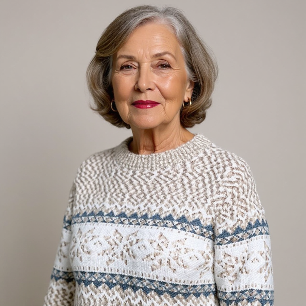 Melanie | Pullover mit Schneesternmuster