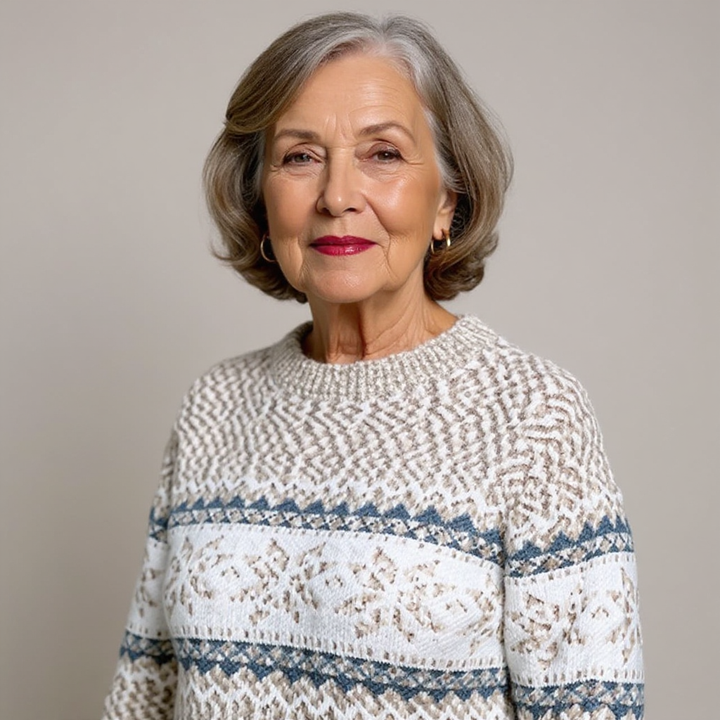 Melanie | Pullover mit Schneesternmuster