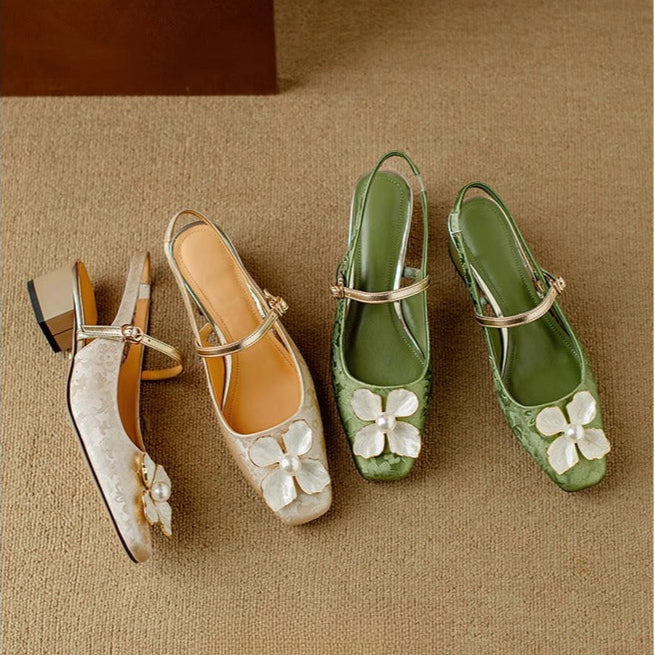 Mathilde | Elegante Damenschuhe mit floralem Detail