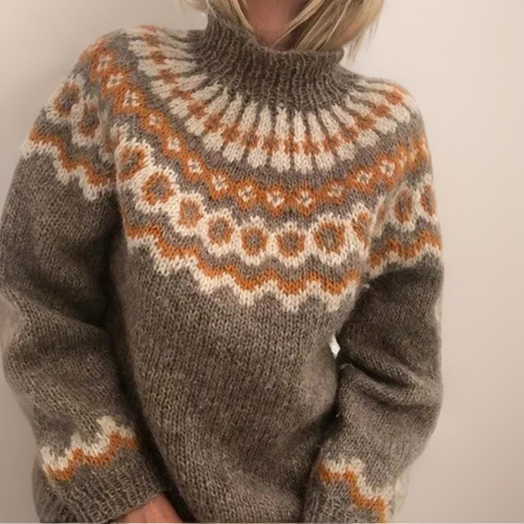 Amara | Islandpullover in Braun