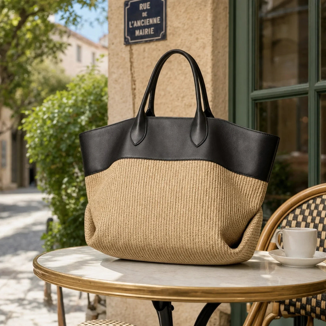 Helmtrud, großer Colourblock-Shopper, von Hanna Hamburg
