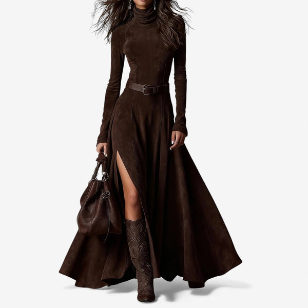 Élodie | Elegantes langes Kleid mit inkludiertem Gürtel von Hanna Hamburg