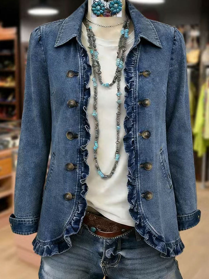 Senta | Jeansjacke mit Volants