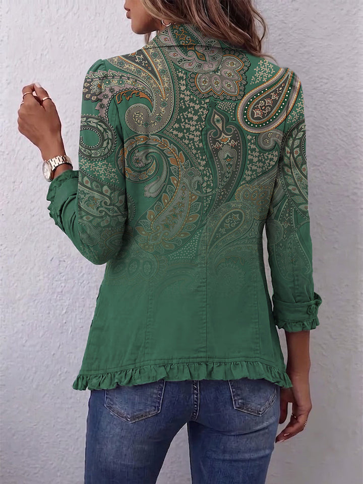 Tabea | Blazer mit Paisleymuster in Grün
