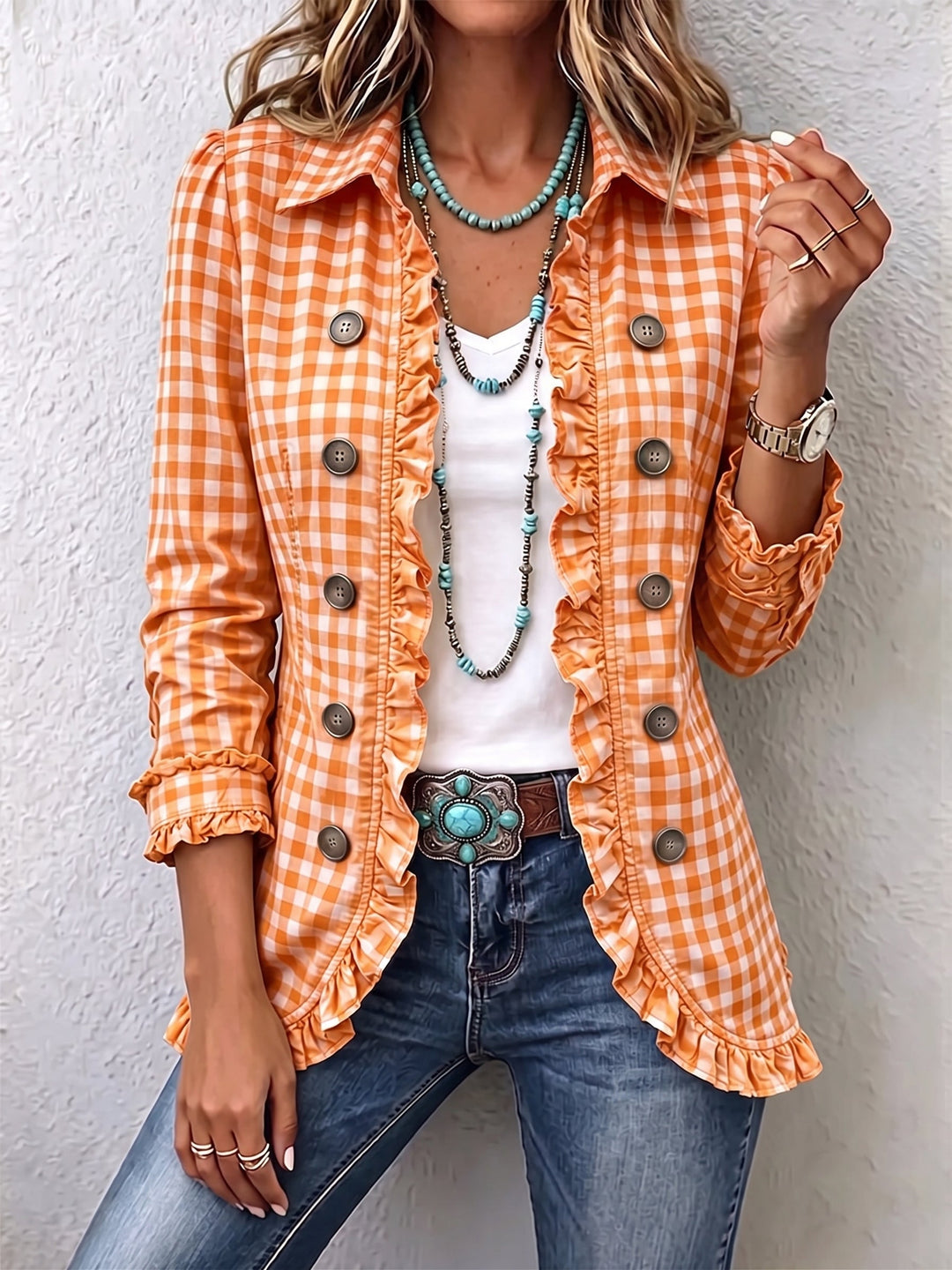 Gerta | Blazer im Vichy-Karo