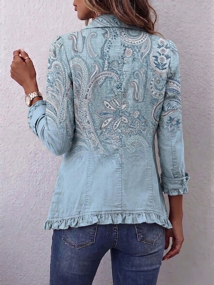 Wanda | Blazer mit Paisley in Himmelblau
