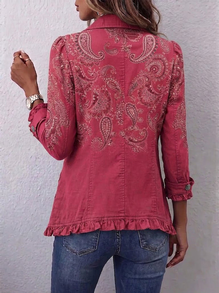 Steffi | Blazer mit Paisleymuster in Rosé
