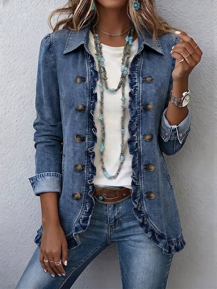 Senta | Jeansjacke mit Volants