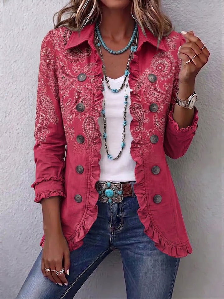 Steffi | Blazer mit Paisleymuster in Rosé