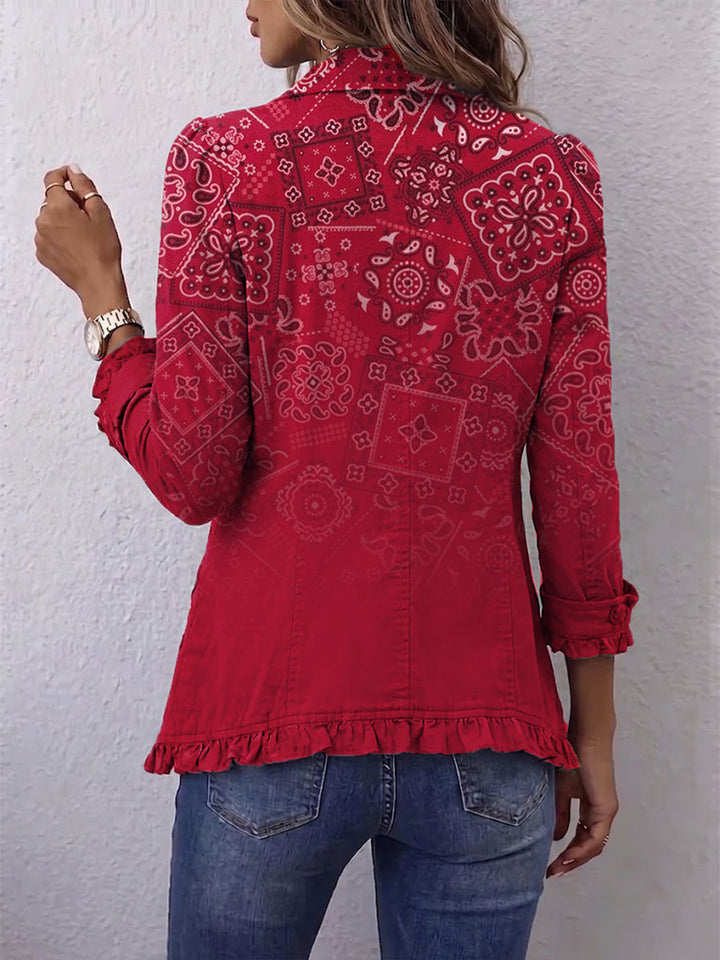 Traudel | Blazer mit Paisleymuster in Rot