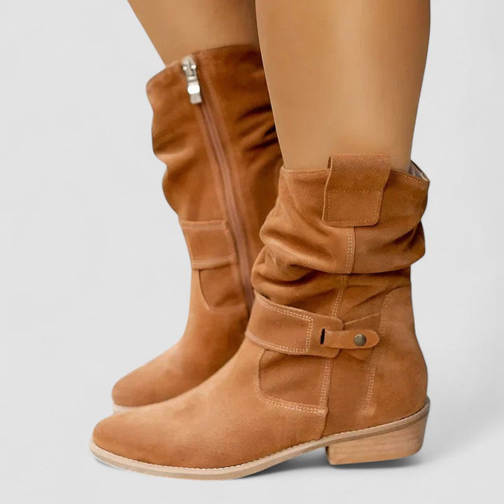 Margarethe | Wadenhoher Slouch-Westernstiefel