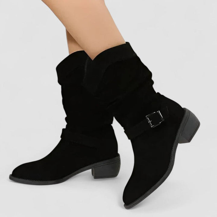 Margarethe | Wadenhoher Slouch-Westernstiefel