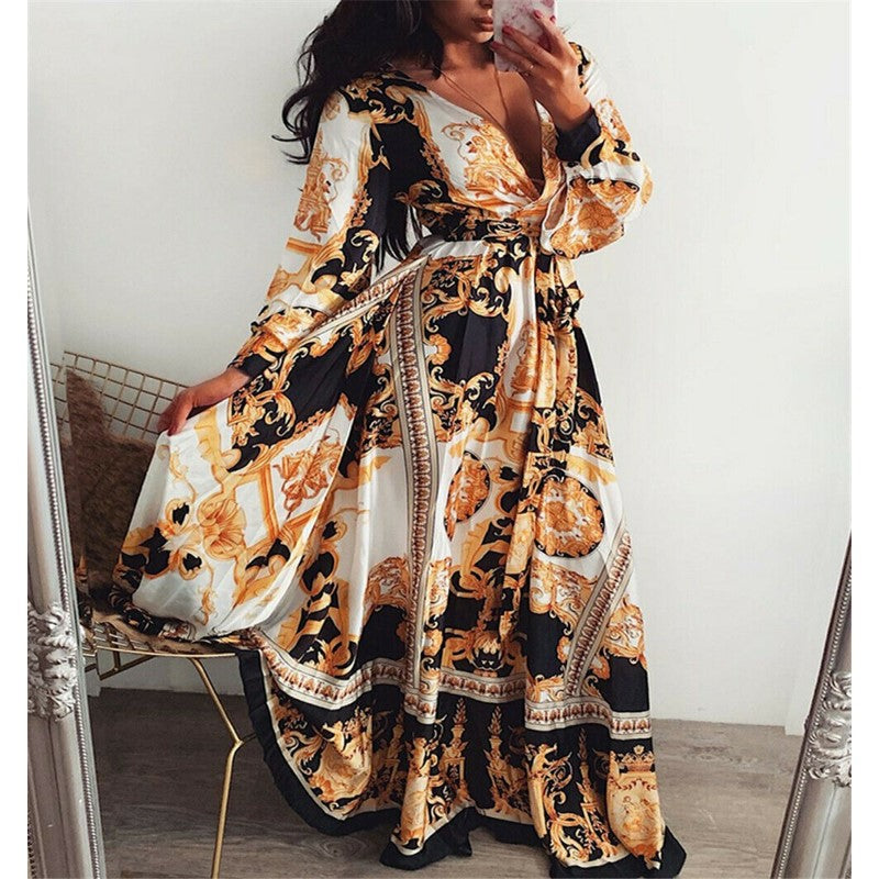 Faye - Boho Bedrucktes Kleid